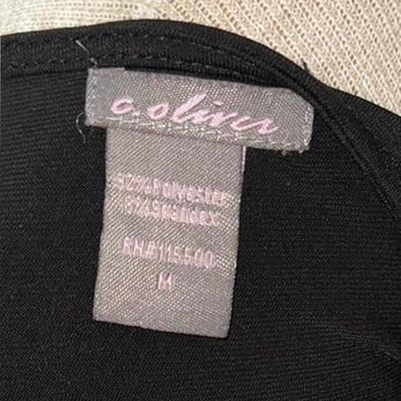 Y2K Black Studded Cold Shoulder Top with Chain Strap - Picture 6 of 6